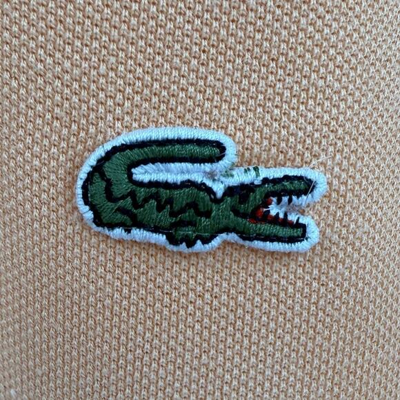 Lacoste Men's OrangeShort Sleeve Polo Shirt Crocodile Logo Size 6 XL *STAINS* - Picture 5 of 9